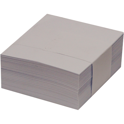Cub neadeziv din hartie, alb, pentru notite, 500 file/set, 9x9x4 cm